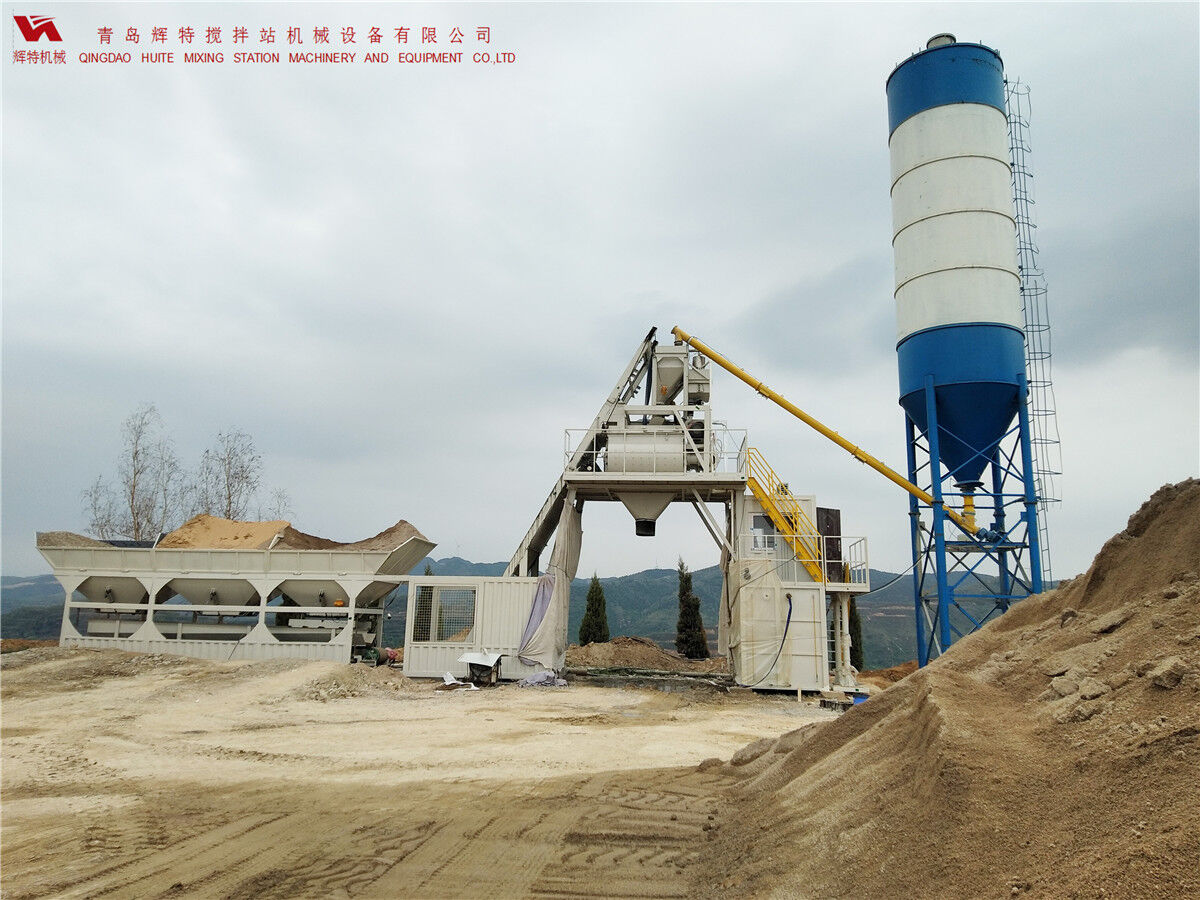 青島輝特機械 HZM75免基礎攪拌站模塊化設計，安裝快捷