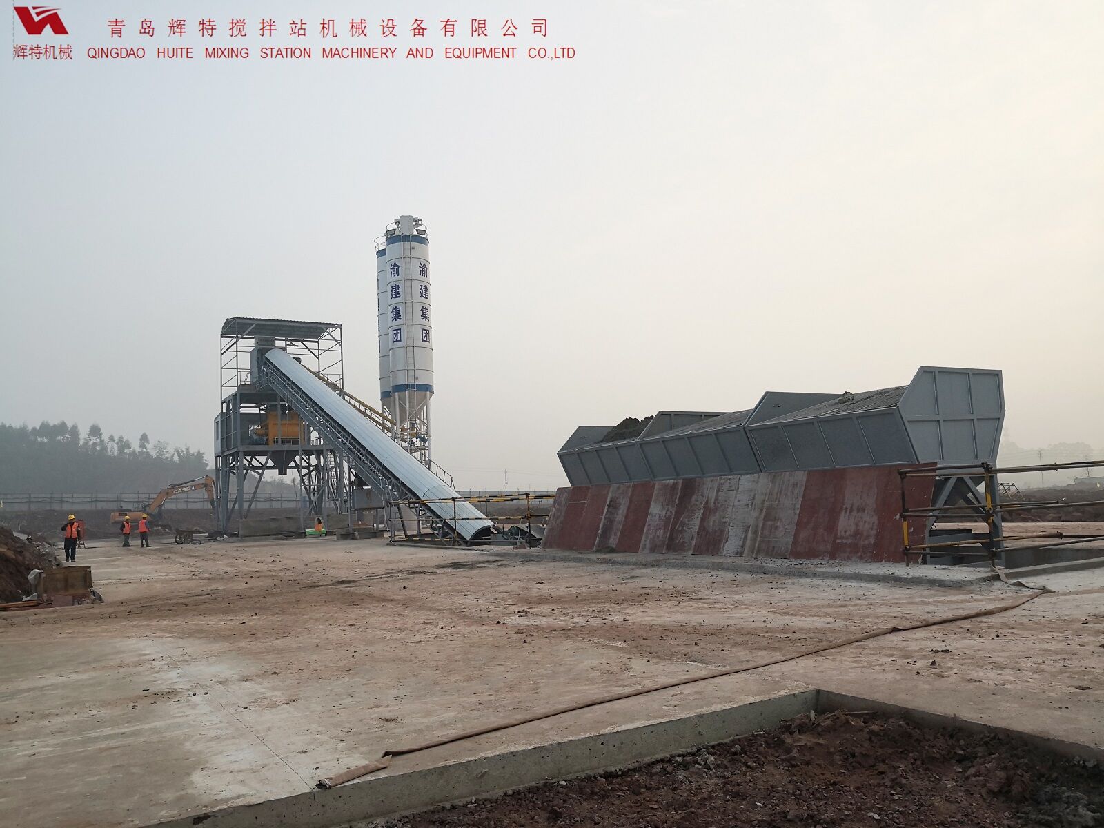 輝特混凝土攪拌站HZS120---保障工作人員安全，實(shí)現(xiàn)模塊化理念